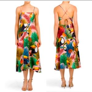 Brand New with Tag Farm Rio Tropical Tucano Cutout Dress size Medium